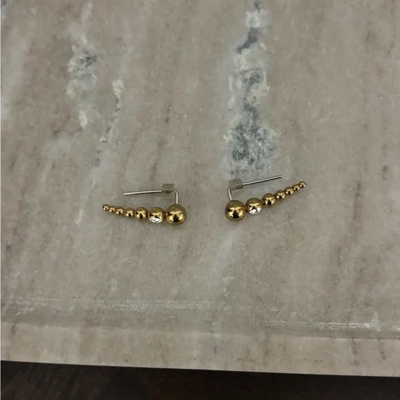 Michael Kors Gold Ball Stud Earrings - Picture 2 of 4